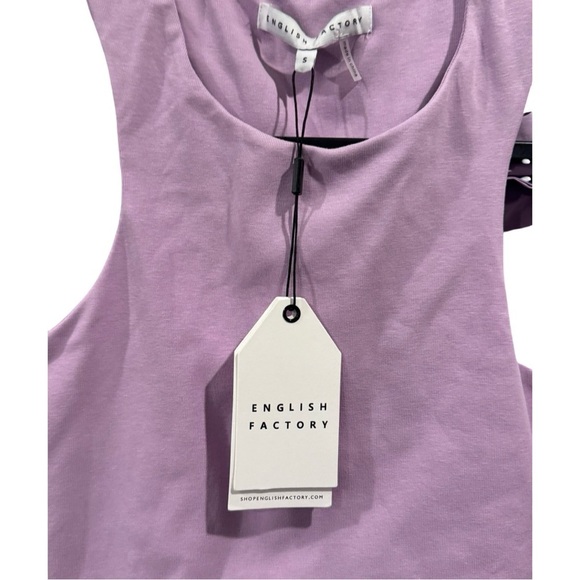 English Factory Lavender  bow racerback Tanktop Size Small NWT - Picture 3 of 6